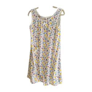 Sindrella Multicolor Floral Semi Sheer Knit Sleeveless Nightgown Womans Size XL